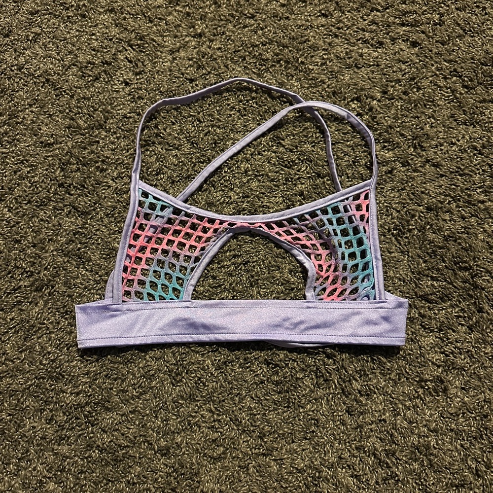 iHeartRaves Pastel Mesh Bikini Top